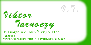 viktor tarnoczy business card